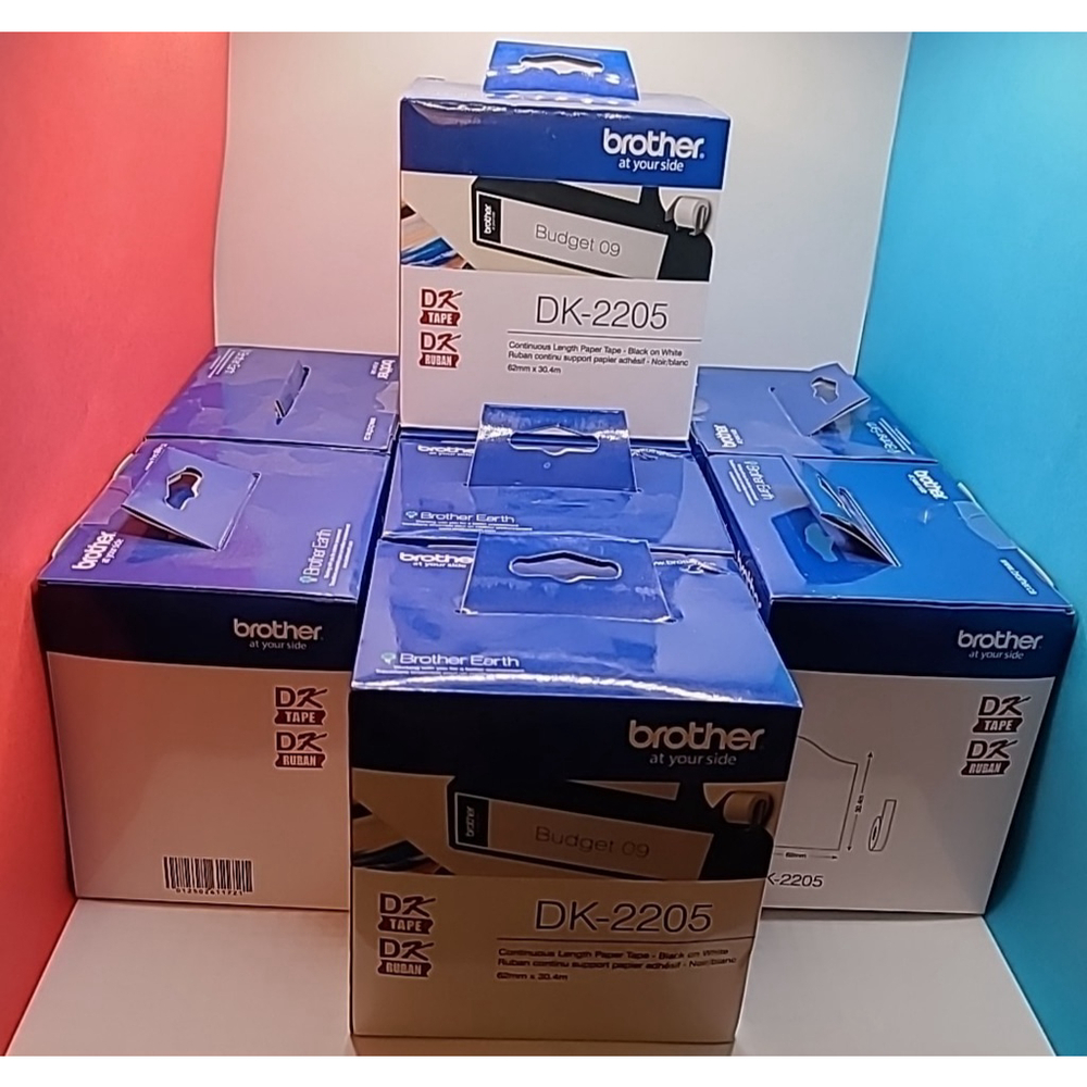 Lot Of 8 DK-2205 OEM Brother Continuous Length Paper Tape QL-500 QL-700 QL-710W